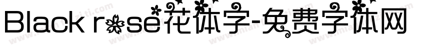 Black rose花体字字体转换